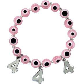 QqzsJewls Evil Eye Bracelet 111 222 333 444 555 666 777 888 999 Angel Number Charm Bracelet Ojo Beaded Protection Bracelet for Women Girls in Kuwait
