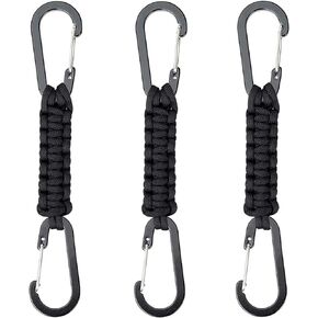 Paracord Keychain Carabiner (5 Pack), Heavy Duty Key Clip for Men Women, Paracord Lanyard Clip for Keys/Knife Camping/Hiking in Kuwait