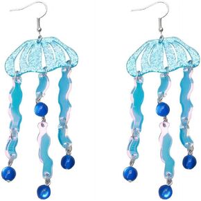 Weird Animal Drop Earring for Woman Girl Strawberry Chicken Jellyfish Peacock Birds Dangle Earring Funny Acrylic Earring Holiday Jewelry Birthday Gift