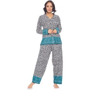 Casual Nights Womens Pajamas Set – Pants and Long Sleeve Sleep Wear for Ladies in Kuwait