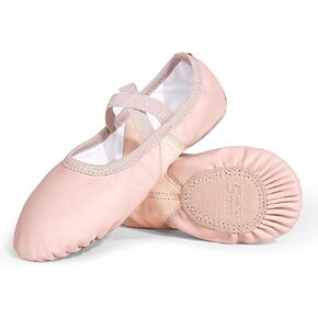 Dance Shoes Ballet Shoes Slippers for Girls and Boys, Breathable Leather Ballet Flats for Kids (Toddler/Little Kid/Big Kid) in Saudi Arabia