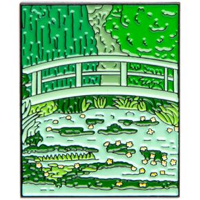 Water Lilies and Japanese Bridge - Claude Monet - Enamel Pin - Today is Art Day - Size: "1.25" in Saudi Arabia