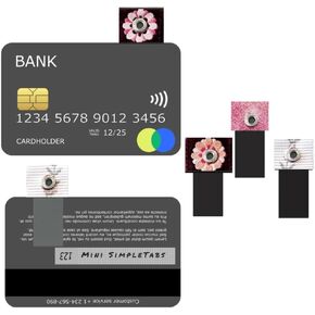 SimpleTabs -Remove Credit Cards with Ease and Style, Removeable and Reuseable Tabs, Includes 5 Pull Tabs per Set, Wallet, Purse, Handbag, Cellphone Case (Blooming Coral, Mini SimpleTabs)