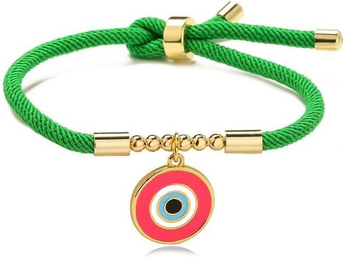 Evil Eye Handmade Knots Woven Bracelet Adjustable Protection Good Luck Thread String Rope for Women Men Girls Boys Turkish Bangle Amulet Black Blue Yellow Green Beaded Jewelry Thanksgiving Christmas Gift in Saudi Arabia