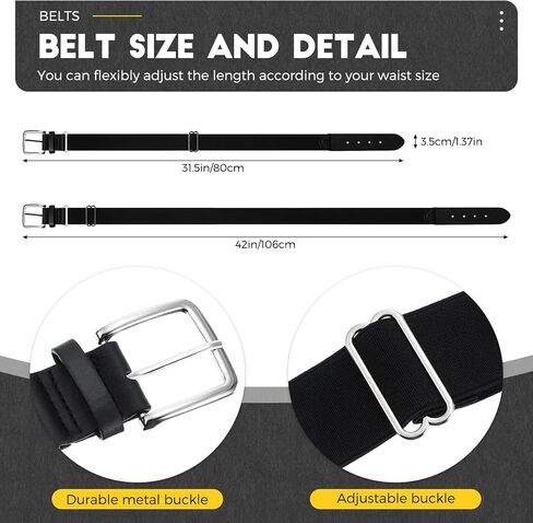 3 Pairs of Baseball Socks & 3 Belts Combo Youth & Adult Baseball/Softball Belt & Socks Combo Set in Saudi Arabia