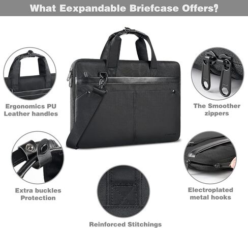 زد-مجيس شنطة لابتوب للرجال مقاس 15.6 انش، شنطة كتف ماسنجر مقاومة للماء تي اس ايه مع حزام، شنطة لابتوب للمكتب والجامعة لاجهزة اتش بي وديل ونوت بوك وماك بوك in Kuwait