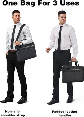 زد-مجيس شنطة لابتوب للرجال مقاس 15.6 انش، شنطة كتف ماسنجر مقاومة للماء تي اس ايه مع حزام، شنطة لابتوب للمكتب والجامعة لاجهزة اتش بي وديل ونوت بوك وماك بوك in Kuwait