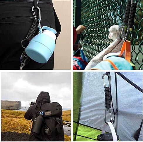 Paracord Keychain Carabiner (5 Pack), Heavy Duty Key Clip for Men Women, Paracord Lanyard Clip for Keys/Knife Camping/Hiking in Kuwait