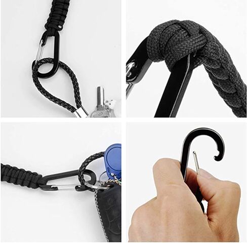 Paracord Keychain Carabiner (5 Pack), Heavy Duty Key Clip for Men Women, Paracord Lanyard Clip for Keys/Knife Camping/Hiking in Kuwait