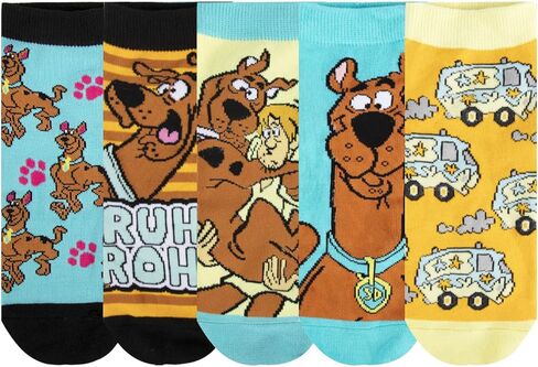 Cartoon Socks - Cool Dog Short Casual Socks Casual Socks Cool Socks for Boys Girls Men Women Friends Birthday Gifts, 5 Pairs, Orange, M-L in Kuwait