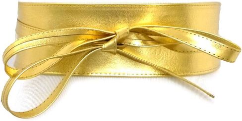 Fashion 21 حزام خصر نسائي من الدانتيل العريض، مصنوع من الجلد الصناعي، حزام خصر Obi (نمطان) in Kuwait