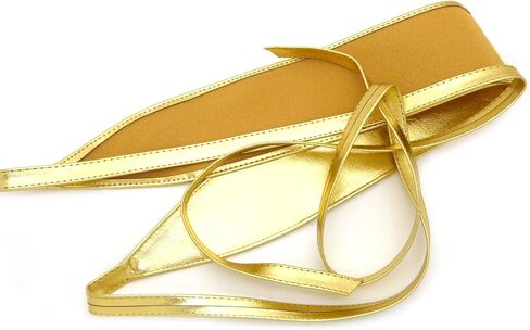 Fashion 21 حزام خصر نسائي من الدانتيل العريض، مصنوع من الجلد الصناعي، حزام خصر Obi (نمطان) in Kuwait