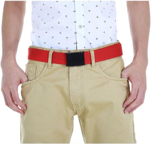 uxcell Unisex Canvas Belt Web Adjustable Holeless Slide Buckle Metal Tip End in Saudi Arabia