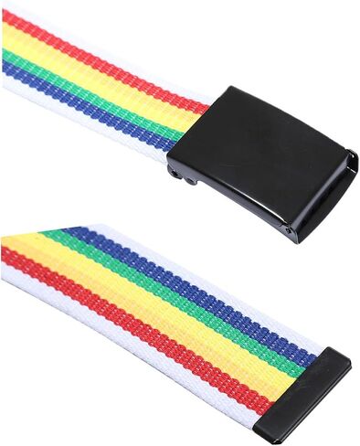 uxcell Unisex Canvas Belt Web Adjustable Holeless Slide Buckle Metal Tip End in Saudi Arabia