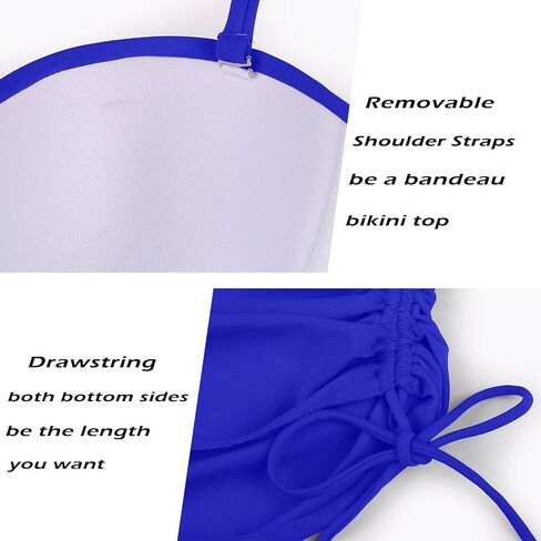 XUNYU المرأة عالية الخصر بيكيني مجموعات 2 قطعة Ruched ملابس السباحة رفع العصابة ثوب السباحة مع الرباط السباحة التنانير in Kuwait