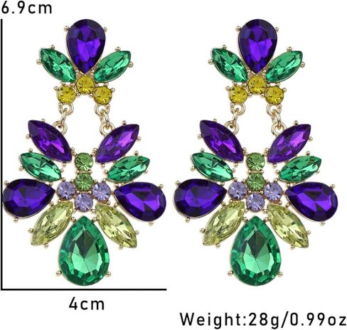 Mardi Gras Earrings for Women Girls Mask Letter MARDI GRAS Crown Carnival Fat Tuesday Dangle Earrings Carnival Parade Party Jewelry Gifts in Kuwait