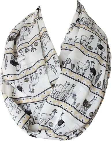 Etwoa Llama Pattern Infinity Circle Scarf in Saudi Arabia