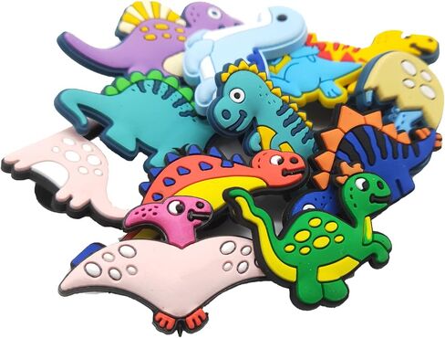 Juchuine Dinosaur Shoe Charms,Shoe or Bag Jewelry Decoration,Accessories Pins for Boys Teens Party Birthday Gifts in Saudi Arabia