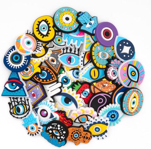 سحر حذاء العين الشريرة مجموعة عيون زرقاء سحر الأحذية حزمة 40 جهاز كمبيوتر شخصى دبابيس الكرتون ايمو سحر الأحذية إكسسوارات الأحذية سحر الديكور عيد الهالوين هدية عيد الميلاد حزب الإحسان in Kuwait