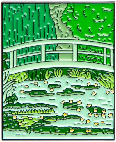 Water Lilies and Japanese Bridge - Claude Monet - Enamel Pin - Today is Art Day - Size: "1.25" in Saudi Arabia