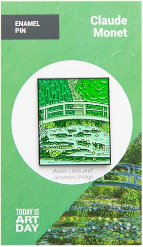 Water Lilies and Japanese Bridge - Claude Monet - Enamel Pin - Today is Art Day - Size: "1.25" in Saudi Arabia