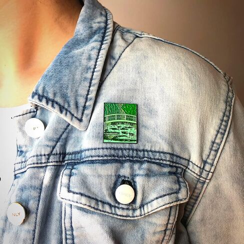 Water Lilies and Japanese Bridge - Claude Monet - Enamel Pin - Today is Art Day - Size: "1.25" in Saudi Arabia