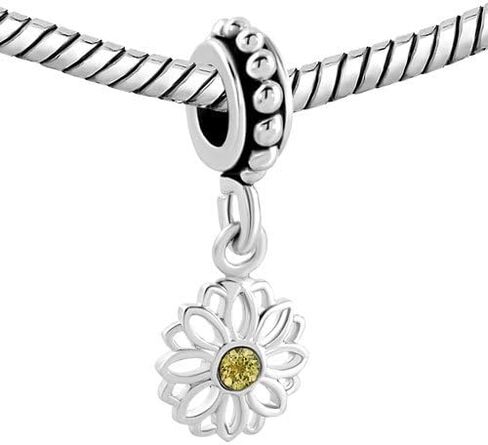 NARTGO Daisy Dangle Charm Compatible With Pandora Charms Bracelets in Saudi Arabia