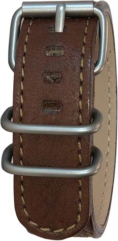 BERTUCCI Mens G-Type Wyoming Brown Wapiti Elk Leather Strap Matte Stainless Steel Buckle Watch Band in Saudi Arabia