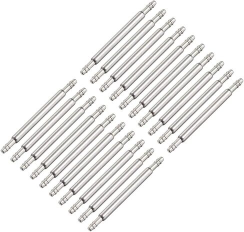 uxcell Spring Bar Pins - 15mm x 1.5mm x 0.8mm Double Fringe Stainless Steel Watch Band Pins Replacement Watch Lug Link Pins 20Pcs in Saudi Arabia