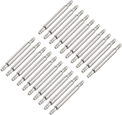uxcell Spring Bar Pins - 15mm x 1.5mm x 0.8mm Double Fringe Stainless Steel Watch Band Pins Replacement Watch Lug Link Pins 20Pcs in Saudi Arabia