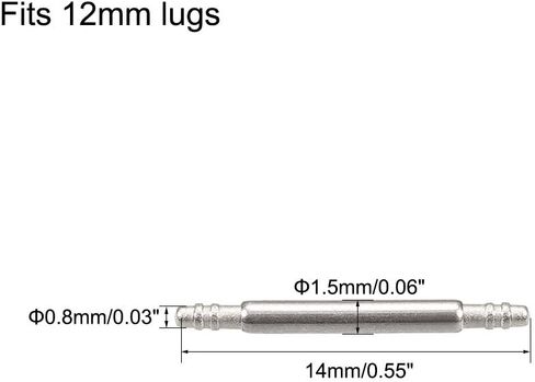 uxcell Spring Bar Pins - 15mm x 1.5mm x 0.8mm Double Fringe Stainless Steel Watch Band Pins Replacement Watch Lug Link Pins 20Pcs in Saudi Arabia
