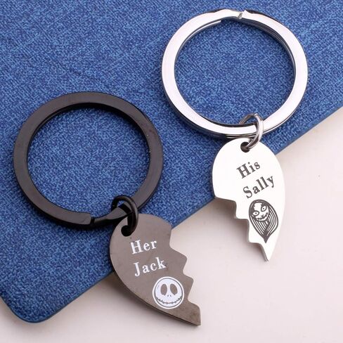 His Sally & Her Jack Couples Keychains Set for Lovers in Saudi Arabia