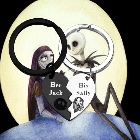 His Sally & Her Jack Couples Keychains Set for Lovers in Saudi Arabia