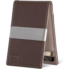 محفظة Forrest & Harold F&H Minimalist للرجال، محفظة RFID، محفظة جلدية نحيفة للنقود بمشبك معدني يحمل 8 بطاقات، ومحافظ للجيب الخلفي والأمامي in Kuwait