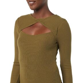 Amazon Essentials Women's Fine Rib Long Sleeve Cutout Bodysuit (Previously Daily Ritual) in Saudi Arabia