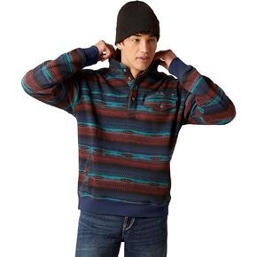 Ariat Men's Cotton-Rich Mockneck Sweatshirt - Grey Heather, Large in Saudi Arabia