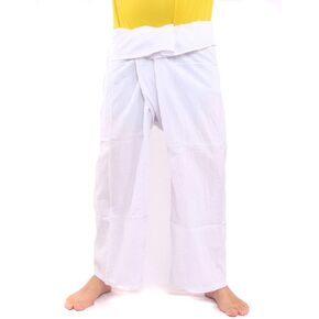 jing shop Men's Thai Fisherman Pants Solid Color with One Side Pocket in Saudi Arabia