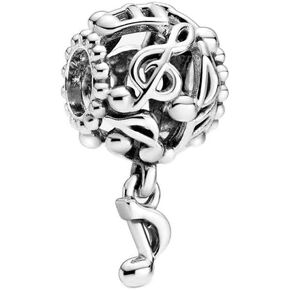 سحر الملاحظات الموسيقية المخرمة من Pandora - أساور اللحظات المتوافقة - مجوهرات للنساء - هدية للنساء في حياتك - مصنوعة من الفضة الاسترليني، مع صندوق هدايا in Kuwait