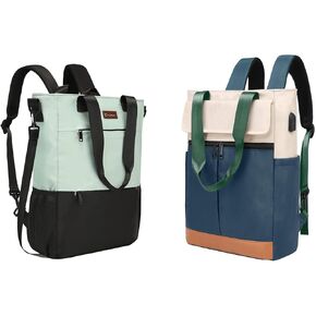 حزمة حقيبة الظهر القابلة للتحويل من CYURAYA | حقيبة كمبيوتر محمول للنساء حقيبة نهارية مقاومة للماء واسعة مفتوحة يوم الأحد كاجوال للعمل والكمبيوتر والكلية تناسب أجهزة الكمبيوتر المحمول والكمبيوتر اللوحي مقاس 15.6 بوصة in Kuwait