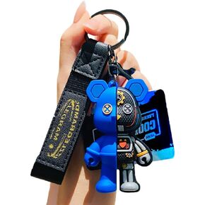 CMfyArt الرجال النساء الإبداعية بارد أنيق نصف الجسم ممزح الميكانيكية الدب المفاتيح حلقة المفاتيح قلادة مفتاح in Kuwait