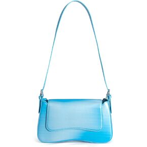 حقيبة يد كتف لامعة من ياكوس للنساء، حقائب يد عصرية من الجلد النباتي مع سحاب مصمم للسهرة in Kuwait