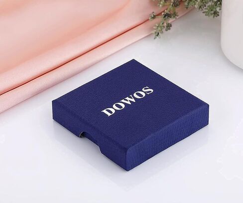 Dowos 925 Sterling Silver Dainty Necklace for Women, 18K Gold Plated Round Brilliant Cut Solitaire Pendant Necklace for Women Girls, Classic 4 Prong 20''Dainty Chain Necklace 8mm/2carat in Saudi Arabia