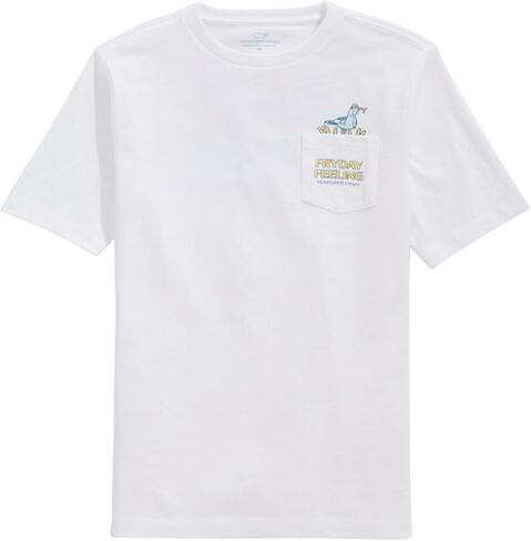 تيشيرت Fryday Feeling للأولاد بأكمام قصيرة وجيب من Vineyard Vines in Kuwait