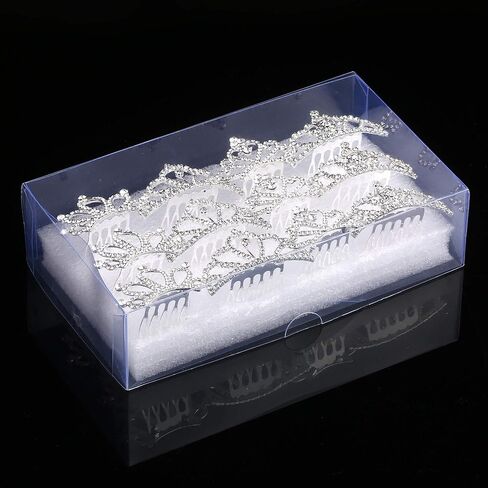 Bingcute 12Pcs Girl Princess Rhinestone Tiara Crown with Comb For Princess Party Favors tiaras and crowns for little girls in Kuwait
