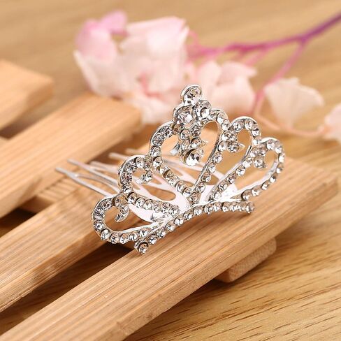 Bingcute 12Pcs Girl Princess Rhinestone Tiara Crown with Comb For Princess Party Favors tiaras and crowns for little girls in Kuwait
