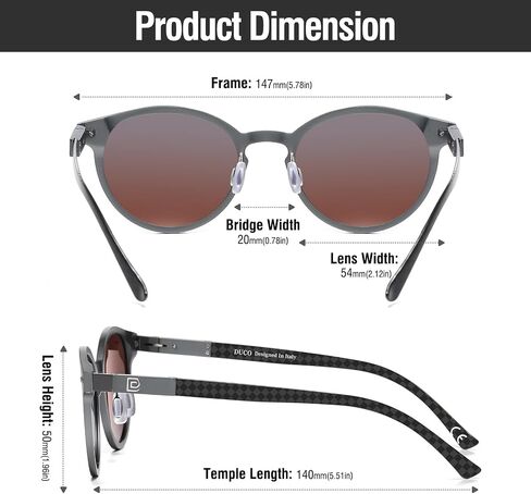 DUCO Mens Polarized Sunglasses for Men, Ultra Lightweight Carbon Fiber Sun Glasses UV Protection UV400 Shades DC3018 in Saudi Arabia