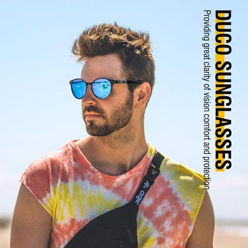 DUCO Mens Polarized Sunglasses for Men, Ultra Lightweight Carbon Fiber Sun Glasses UV Protection UV400 Shades DC3018 in Saudi Arabia