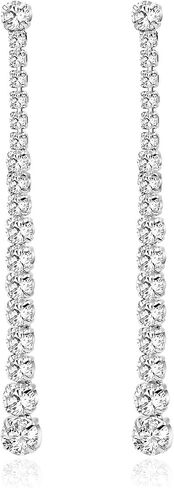 UDYLGOON Cubic Zirconia Crystal Long Dangle Statement Earrings for Women in Kuwait