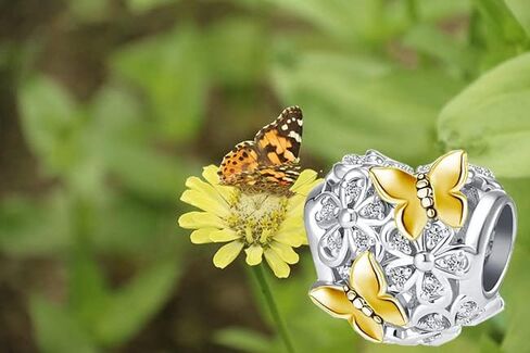 GMXLin Butterfly Flower Heart Charm Bead for Women Girl Bracelets Grandma Mother Sister Best Friends Birthday Gifts in Saudi Arabia