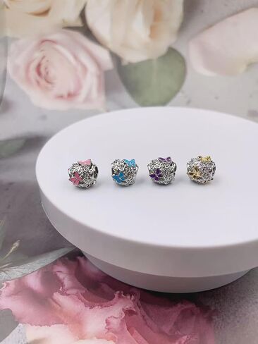 GMXLin Butterfly Flower Heart Charm Bead for Women Girl Bracelets Grandma Mother Sister Best Friends Birthday Gifts in Saudi Arabia
